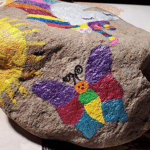 Hand paint rock